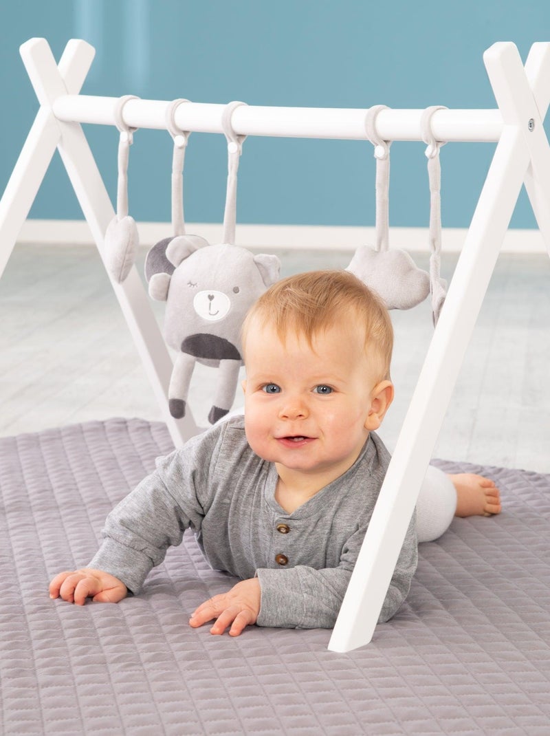 Portique d'éveil en bois + 5 jouets 'roba Style' - ROBA Blanc Gris - Kiabi