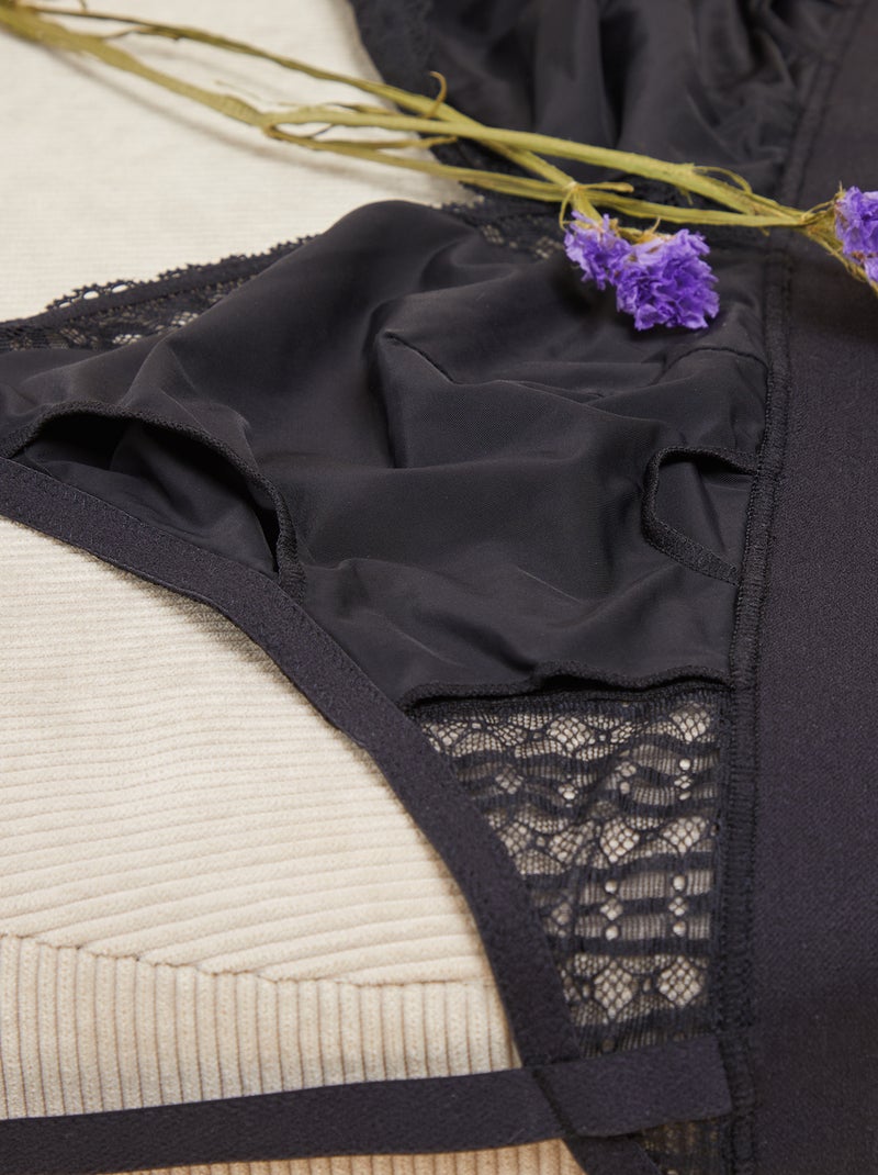 Post-operatieve beha met kant - 'Octobre Rose' zwart - Kiabi