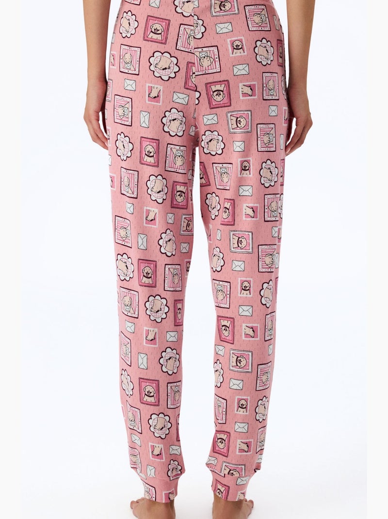Postcard pointel pyjamabroek penti Roze - Kiabi
