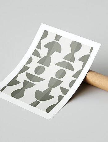 Poster 'LUNE LIGHT' abstract 50 x 70 cm glanzend, zonder lijst Future Home