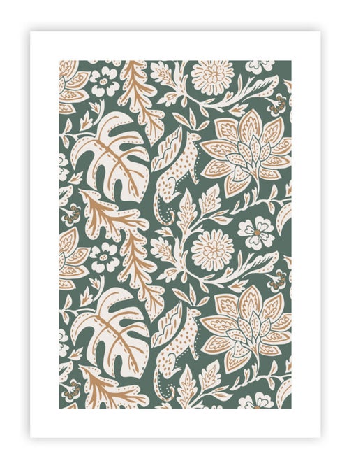 Poster met tropische print, zonder lijst. - Kiabi Poster met tropische print, zonder lijst. - Kiabi