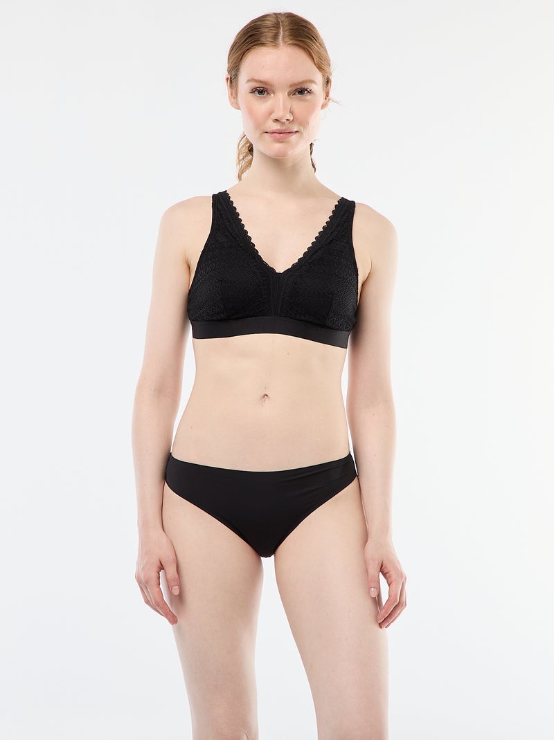 Postoperatieve behatop van kant zwart - Kiabi