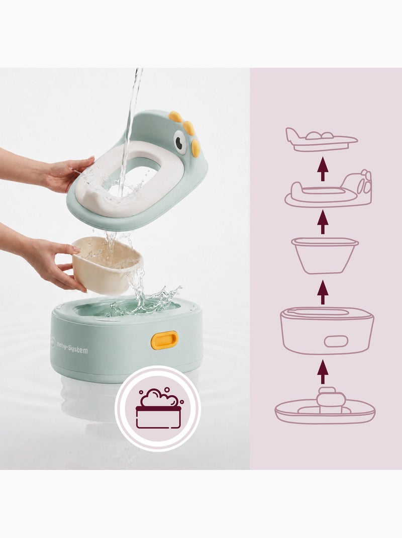 Pot évolutif 3 en 1 réducteur wc marchepied poussin sauge moby-system Vert - Kiabi