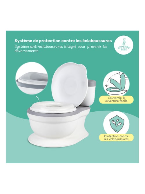 Pot réaliste pour apprentissage de la propreté - avec son | SUPERBE BEBE - Kiabi Pot réaliste pour apprentissage de la propreté - avec son | SUPERBE BEBE - Kiabi