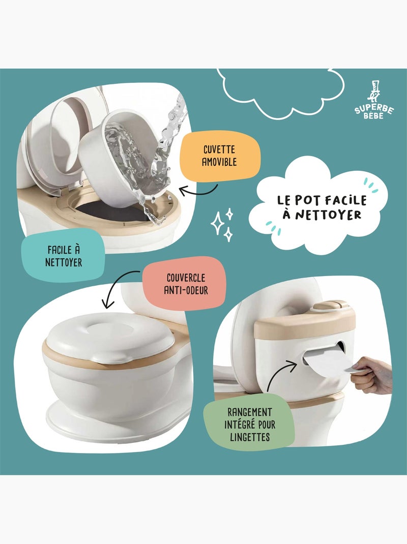 Pot réaliste pour apprentissage de la propreté - avec son | SUPERBE BEBE Marron - Kiabi
