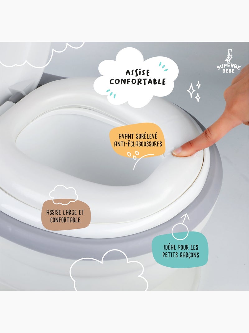 Pot réaliste pour apprentissage de la propreté - avec son | SUPERBE BEBE Marron - Kiabi