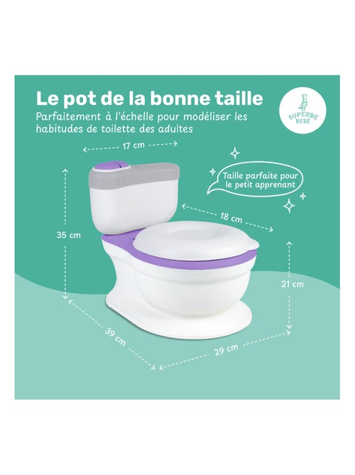 Pot réaliste pour apprentissage de la propreté - avec son | SUPERBE BEBE - Kiabi Pot réaliste pour apprentissage de la propreté - avec son | SUPERBE BEBE - Kiabi