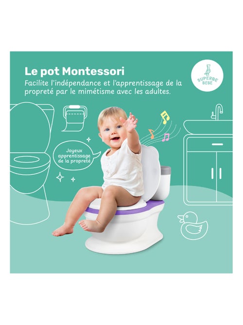Pot réaliste pour apprentissage de la propreté - avec son | SUPERBE BEBE - Kiabi Pot réaliste pour apprentissage de la propreté - avec son | SUPERBE BEBE - Kiabi