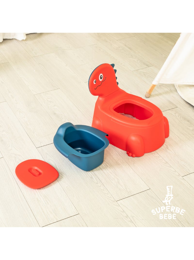 Pot toilette bébé - DINO | SUPERBE BEBE Rouge coquelicot - Kiabi