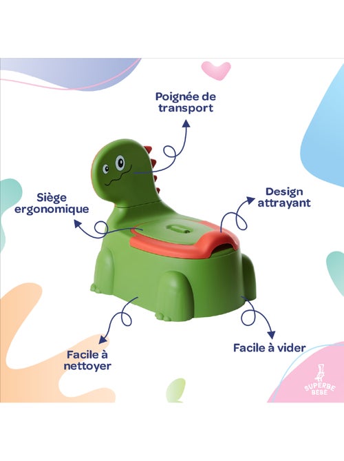 Pot toilette bébé - DINO | SUPERBE BEBE - Kiabi Pot toilette bébé - DINO | SUPERBE BEBE - Kiabi