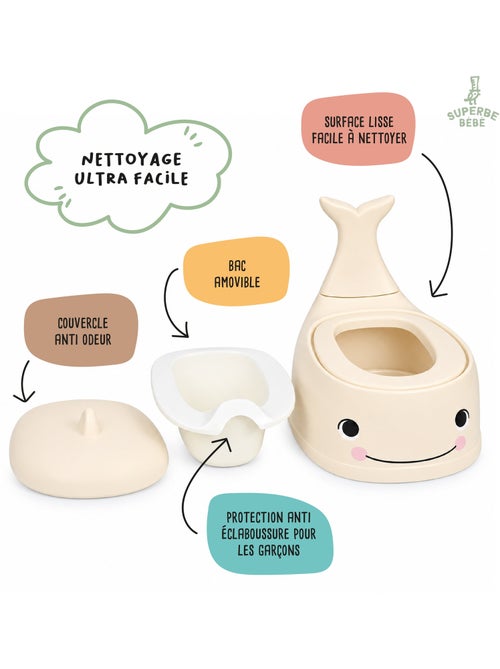 Pot toilette bébé - Whalinou | SUPERBE BEBE - Kiabi Pot toilette bébé - Whalinou | SUPERBE BEBE - Kiabi
