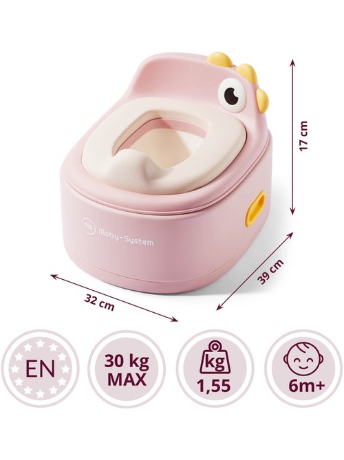 Potty chick roze 3-in-1 plassetje met wc-verkleiner en opstapje moby-system - Kiabi Potty chick roze 3-in-1 plassetje met wc-verkleiner en opstapje moby-system - Kiabi