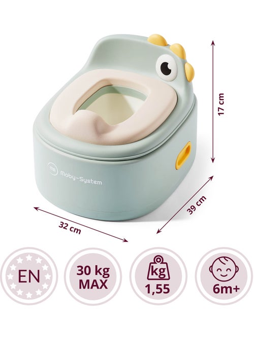 Potty chick salie 3-in-1 plassetje met wc-verkleiner en opstapje moby-system - Kiabi Potty chick salie 3-in-1 plassetje met wc-verkleiner en opstapje moby-system - Kiabi