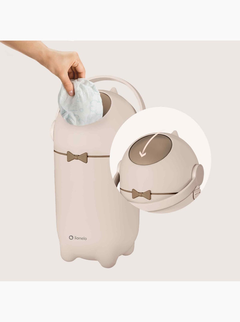 Poubelle à couches LIONELO Purebin - Hermétique - 10 L - Pour sacs universels Beige - Kiabi