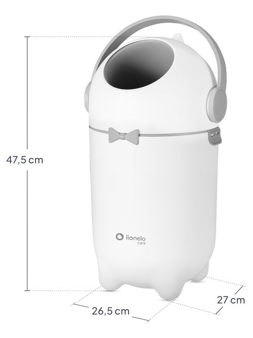 Poubelle à couches LIONELO Purebin - Hermétique - 10 L - Pour sacs universels - Kiabi Poubelle à couches LIONELO Purebin - Hermétique - 10 L - Pour sacs universels - Kiabi