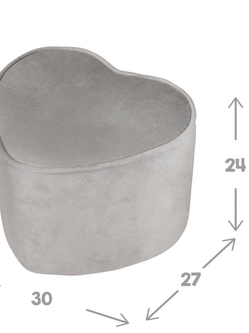 Pouf coeur en velours doux pour enfant - ROBA 'lil sofa' - Kiabi