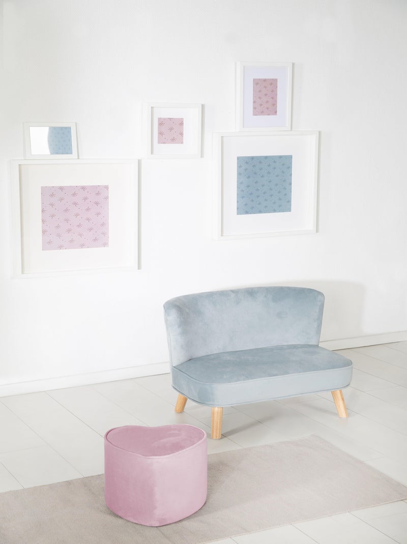 Pouf coeur en velours doux pour enfant - ROBA 'lil sofa' Rose - Kiabi