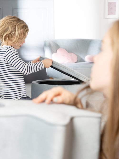 Pouf coffre ovale en velours - ROBA 'lil sofa' - Kiabi