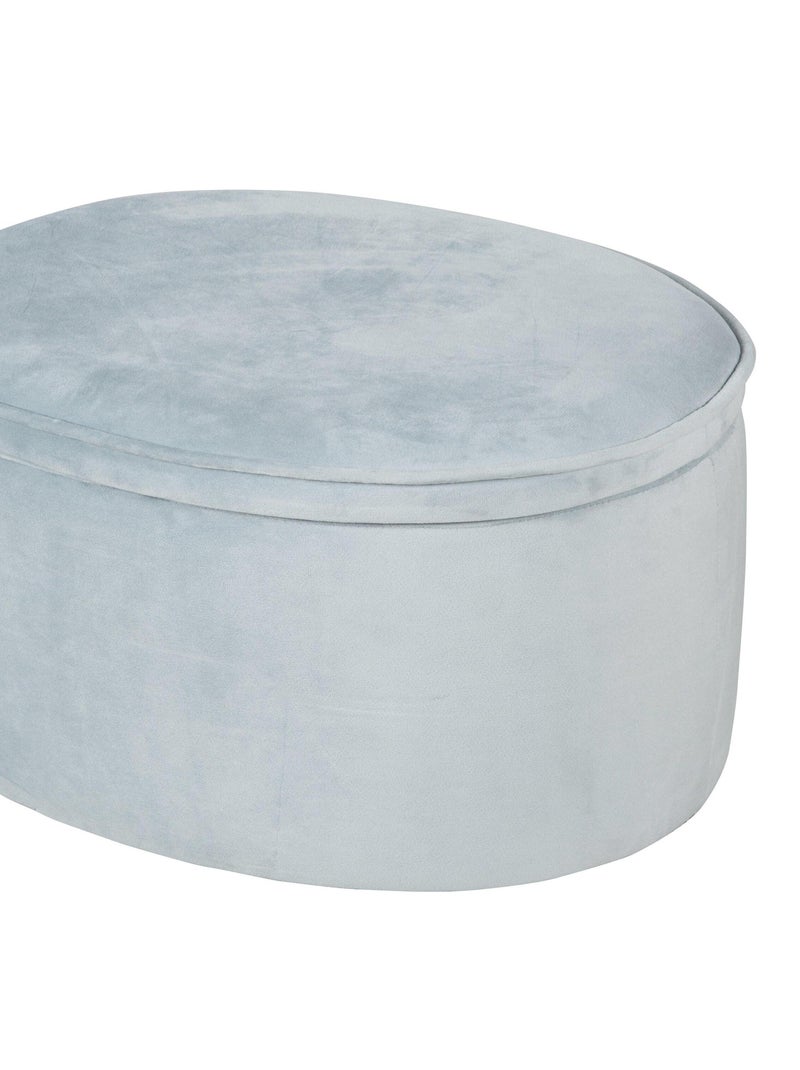 Pouf coffre ovale en velours - ROBA 'lil sofa' Bleu clair - Kiabi