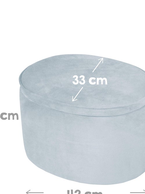 Pouf coffre ovale en velours - ROBA 'lil sofa' - Kiabi