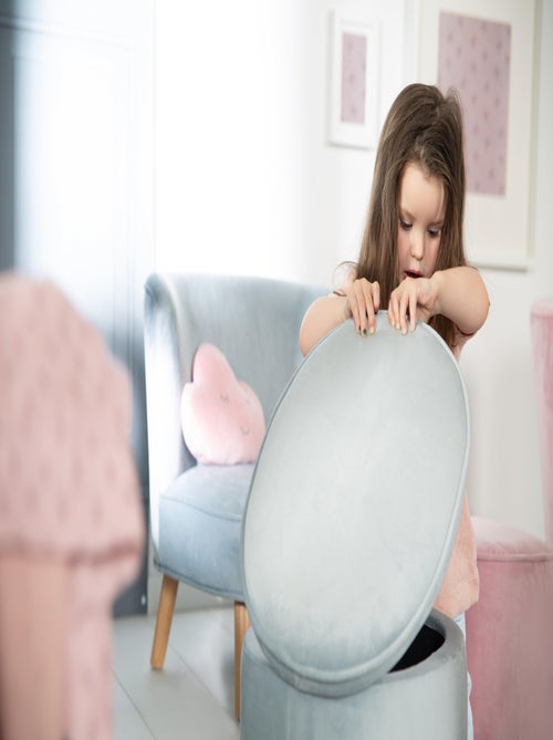 Pouf coffre ovale en velours - ROBA 'lil sofa' - Kiabi