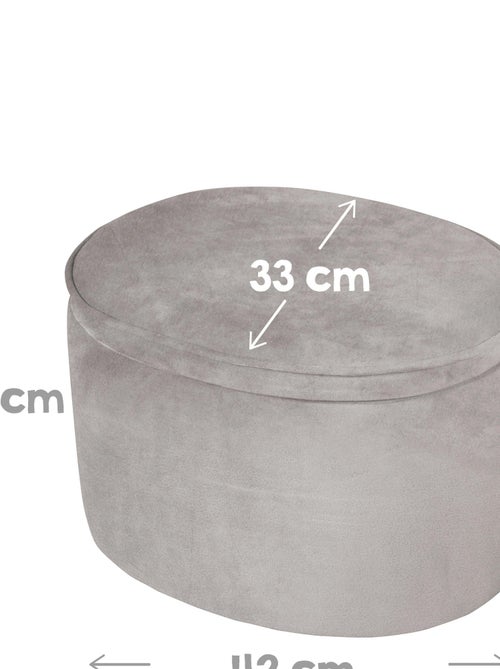 Pouf coffre ovale en velours - ROBA 'lil sofa' - Kiabi