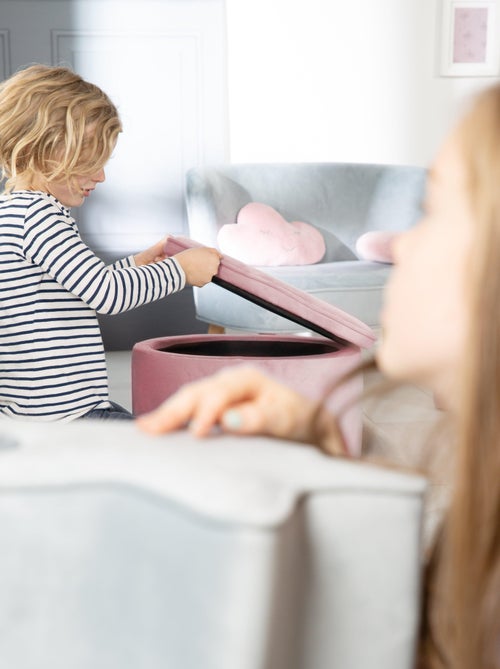 Pouf coffre ovale en velours - ROBA 'lil sofa' - Kiabi