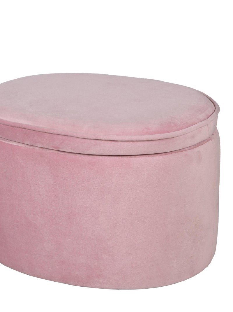 Pouf coffre ovale en velours - ROBA 'lil sofa' Rose - Kiabi