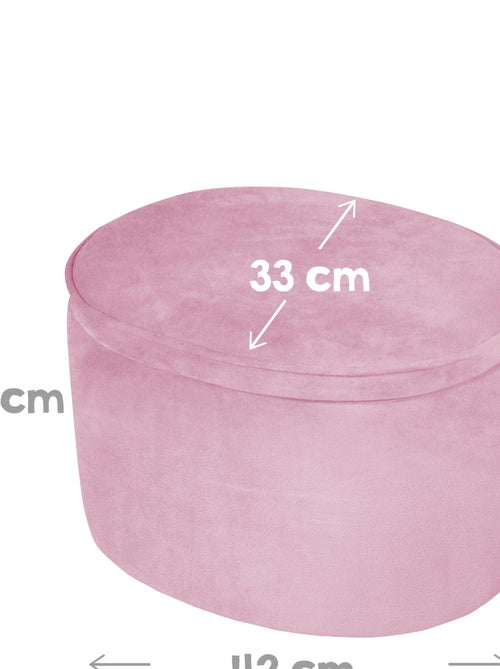 Pouf coffre ovale en velours - ROBA 'lil sofa' - Kiabi
