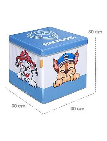Pouf cube de rangement pliant pour enfant Pat' Patrouille ROBA