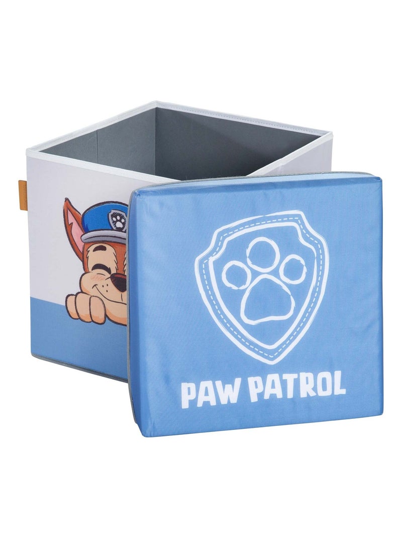 Pouf cube de rangement pliant pour enfant Pat' Patrouille ROBA Bleu Multicolore Blanc - Kiabi
