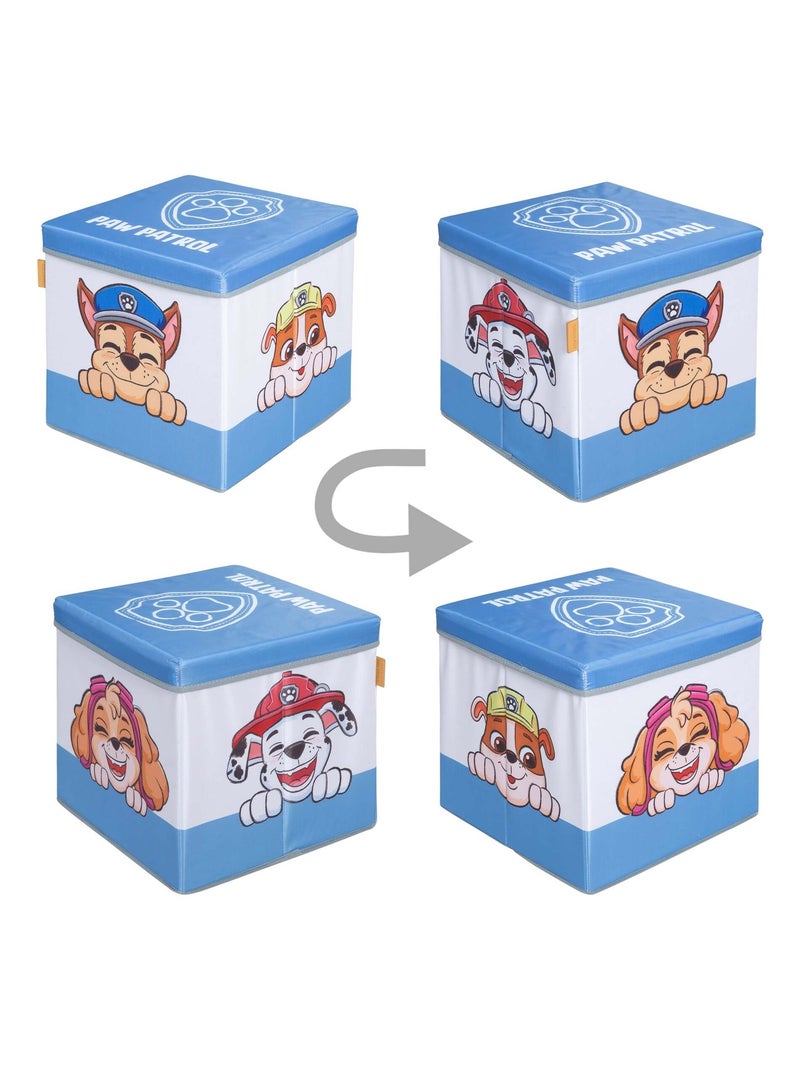 Pouf cube de rangement pliant pour enfant Pat' Patrouille ROBA Bleu Multicolore Blanc - Kiabi