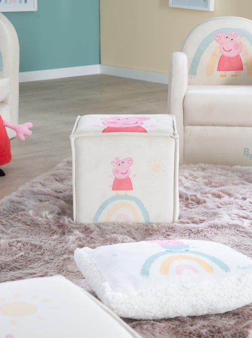 Pouf cube en velours doux pour enfant 'roba peppa pig' - Kiabi