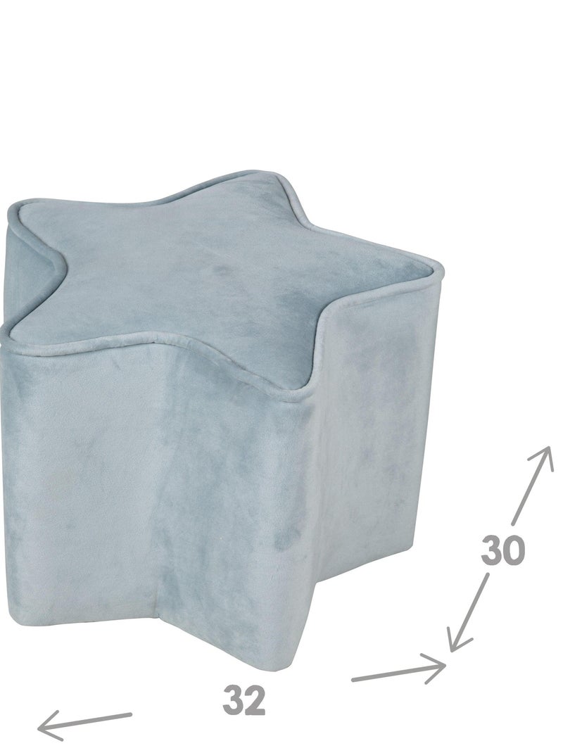 Pouf étoile en velours doux pour enfant - ROBA 'lil sofa' Bleu clair - Kiabi