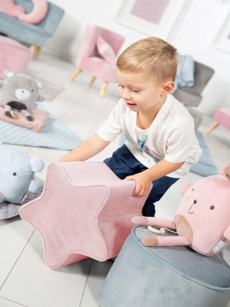 Pouf étoile en velours doux pour enfant - ROBA 'lil sofa' Rose - Kiabi