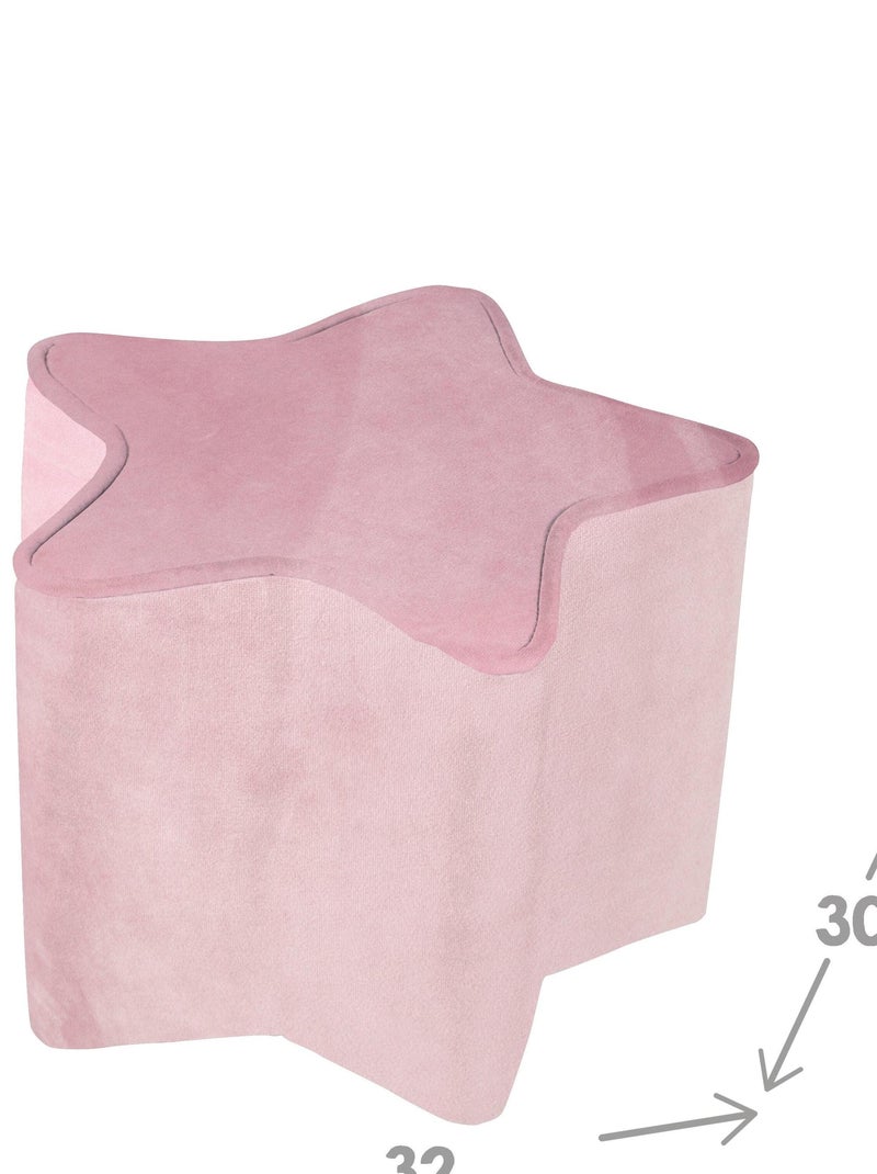 Pouf étoile en velours doux pour enfant - ROBA 'lil sofa' Rose - Kiabi