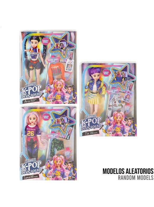 Poupée k-pop diva squad avec accessoires 30 cm + 3 ans - Kiabi