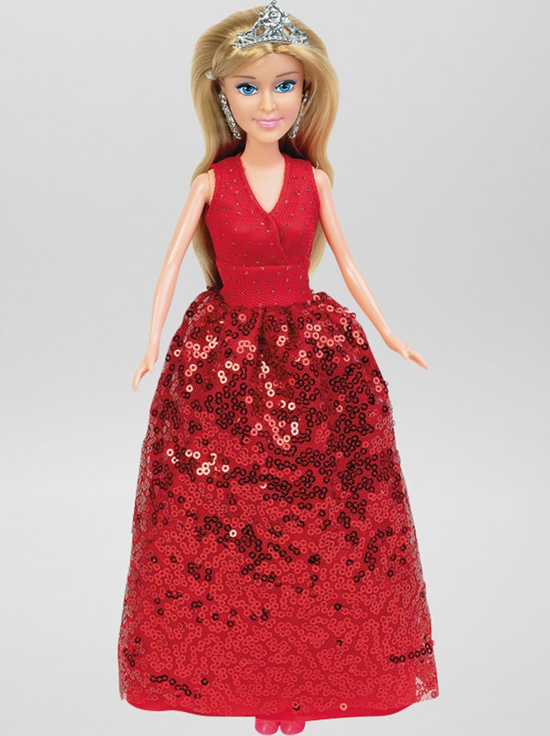 Poupée 'Lisa robe de bal' rouge - Kiabi