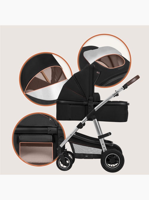 Poussette 2 en 1 LIONELO Amber - Pack poussette, Nacelle, Sac et Accessoires - Jusqu'à 22kg - Kiabi Poussette 2 en 1 LIONELO Amber - Pack poussette, Nacelle, Sac et Accessoires - Jusqu'à 22kg - Kiabi