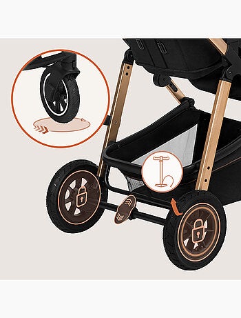 Poussette 2 en 1 LIONELO Amber - Pack poussette, Nacelle, Sac et Accessoires - Jusqu'à 22kg