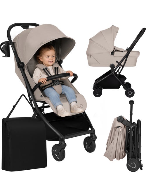 Poussette 2en1 LIONELO Sia - Ultra légère - Pack compacte - Nacelle - Habillage pluie - Moustiquaire - Kiabi Poussette 2en1 LIONELO Sia - Ultra légère - Pack compacte - Nacelle - Habillage pluie - Moustiquaire - Kiabi