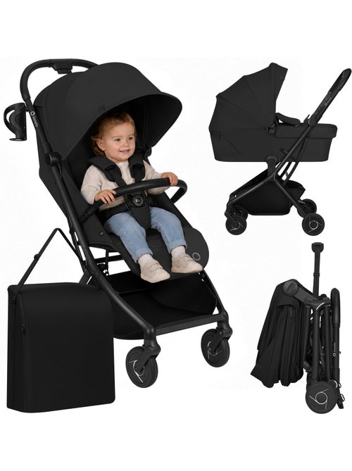 Poussette 2en1 LIONELO Sia - Ultra légère - Pack compacte - Nacelle - Habillage pluie - Moustiquaire - Kiabi Poussette 2en1 LIONELO Sia - Ultra légère - Pack compacte - Nacelle - Habillage pluie - Moustiquaire - Kiabi