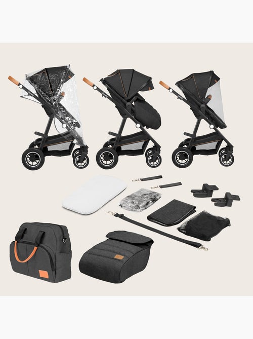 Poussette 3en1 LIONELO Amber - 0-22kg - Pack poussette, Nacelle, Cosi, Sac et accessoires - Kiabi