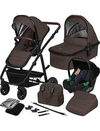 Poussette 3en1 lionelo amber - 0-22kg - pack poussette, nacelle, cosi, sac et accessoires