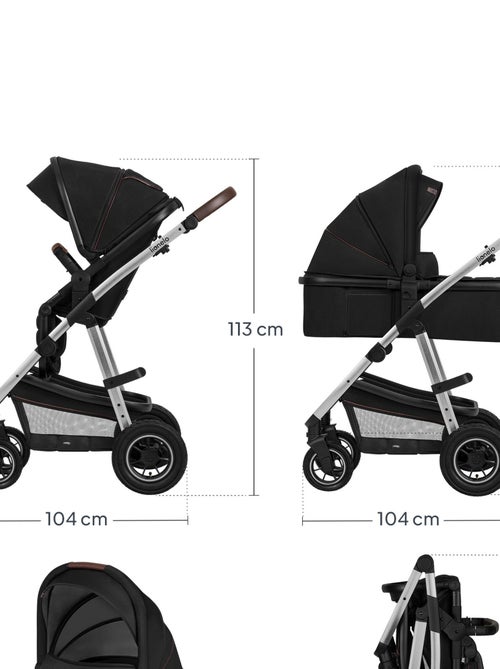 Poussette 3en1 LIONELO Amber - 0-22kg - Pack poussette, Nacelle, Cosi, Sac et accessoires - Kiabi