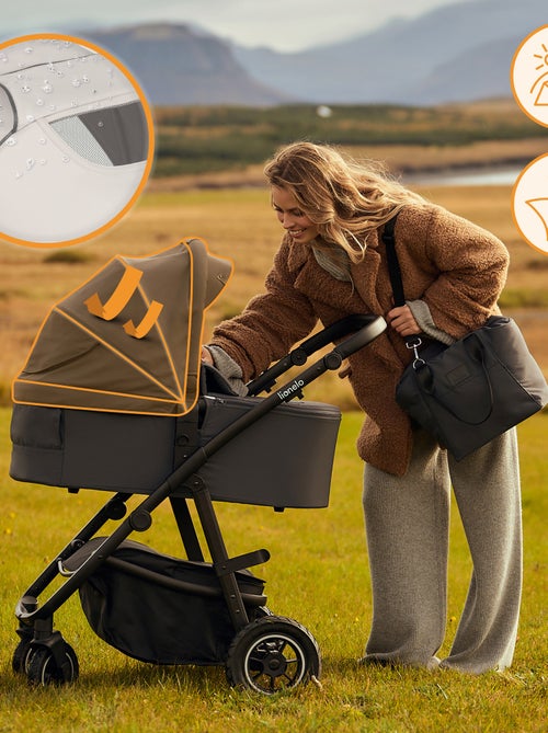Poussette 3en1 LIONELO Amber Plus - Pack poussette, Nacelle, Siege auto, Sac et Accessoires - Kiabi Poussette 3en1 LIONELO Amber Plus - Pack poussette, Nacelle, Siege auto, Sac et Accessoires - Kiabi