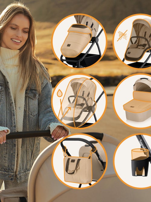 Poussette 3en1 LIONELO Meril - Pack poussette, Nacelle, Cosi, Sac et accessoires - Kiabi Poussette 3en1 LIONELO Meril - Pack poussette, Nacelle, Cosi, Sac et accessoires - Kiabi