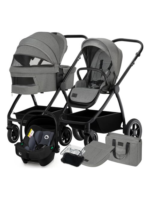 Poussette 3en1 LIONELO Meril - Pack poussette, Nacelle, Cosi, Sac et accessoires - Kiabi Poussette 3en1 LIONELO Meril - Pack poussette, Nacelle, Cosi, Sac et accessoires - Kiabi