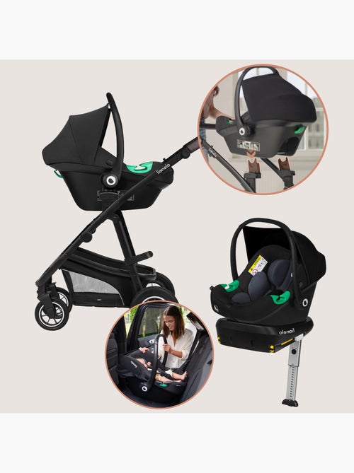 Poussette 4en1 LIONELO Bianka - Poussette + Nacelle + Siège-auto + Base ISOFIX 180° - Kiabi