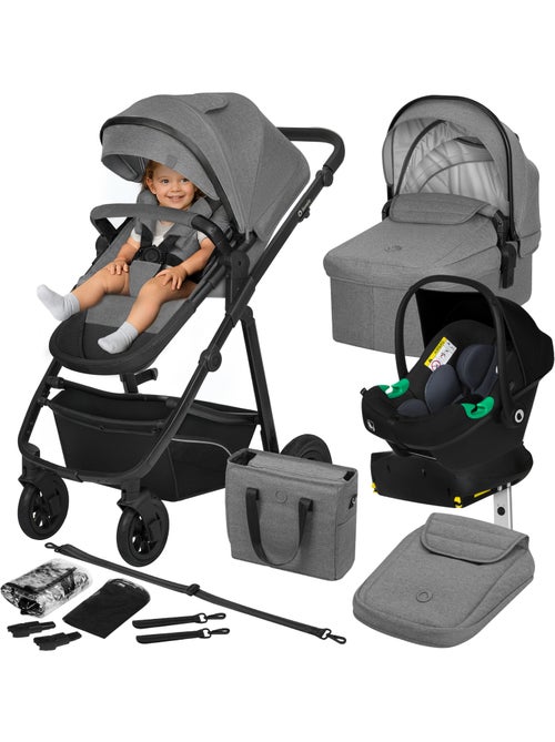 Poussette 4en1 LIONELO Bianka - Poussette + Nacelle + Siège-auto + Base ISOFIX 180° - Kiabi Poussette 4en1 LIONELO Bianka - Poussette + Nacelle + Siège-auto + Base ISOFIX 180° - Kiabi